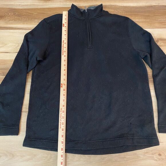Aspen Sweater Mens XL Black Performance 1/4 Zip Mock Neck Pullover Sweatshirt - Picture 5 of 9